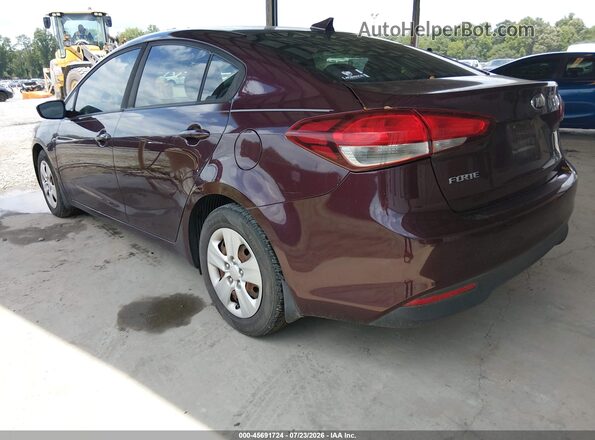 3KPFL4A77JE282120 2018 KIA FORTE Burgundy Tył lewy