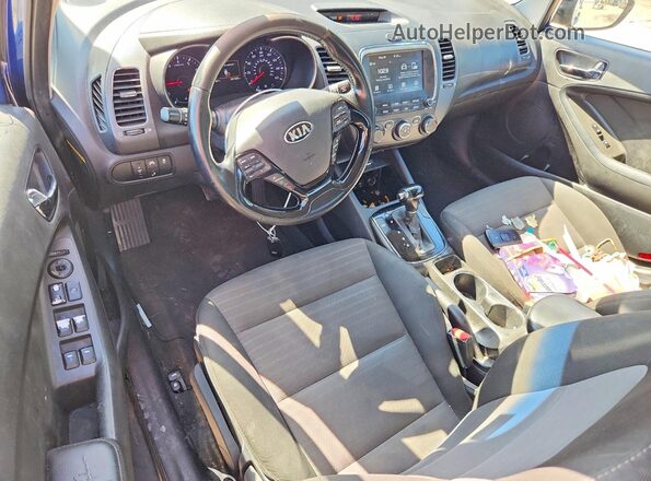 3KPFL4A79HE080261 2017 KIA FORTE Blue Dashboard view