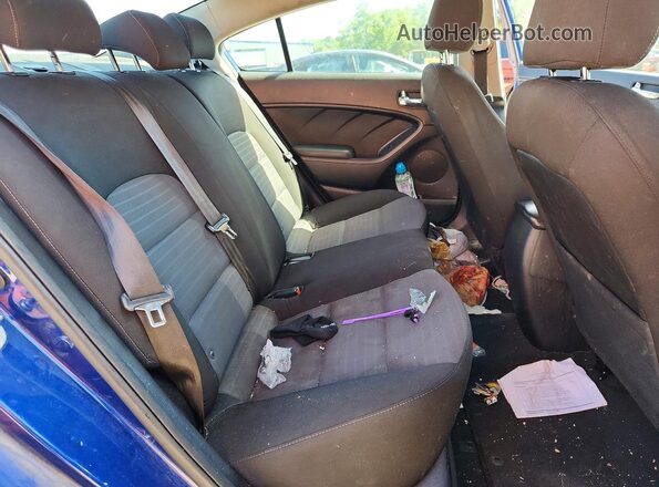 3KPFL4A79HE080261 2017 KIA FORTE Blue Rear seats view