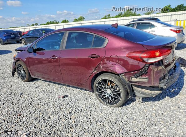 3KPFL4A79JE271104 2018 KIA FORTE Maroon Задня ліва чверть