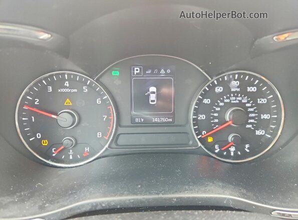 3KPFL4A80HE106979 2017 KIA FORTE Black Вид щитка приладів