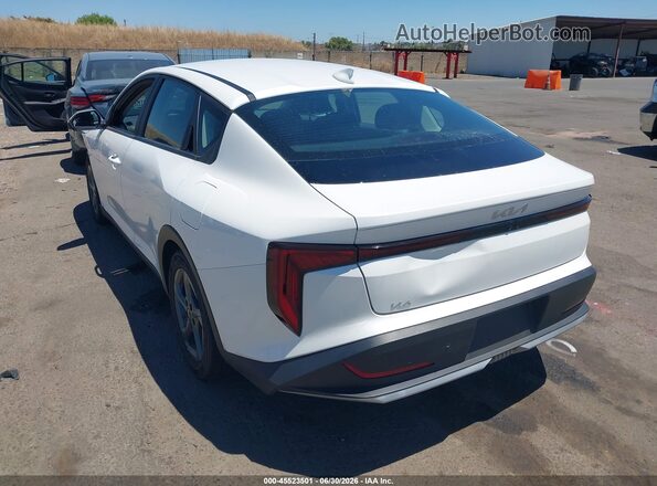 3KPFT4DE2SE125302 2025 KIA K4 White უკანა მარცხენა