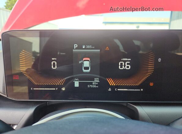 3KPFT4DE4SE021054 2025 KIA K4 Red ხელსაწყოთა პანელის ხედი