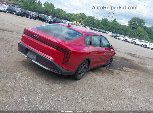 3KPFT4DE7SE006127 2025 KIA K4 Red უკანა მარჯვენა