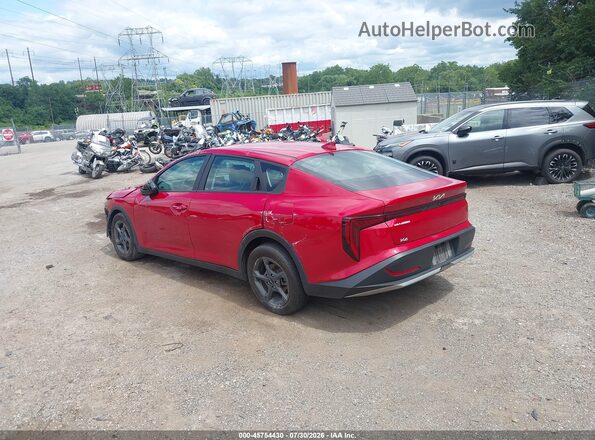 3KPFT4DE7SE006127 2025 KIA K4 Red უკანა მარცხენა