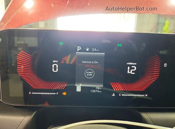 3KPFT4DE8SE007593 2025 KIA K4 Red Instrument cluster view