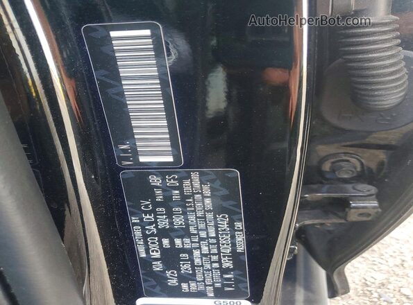 3KPFT4DE8SE134425 2025 KIA K4 Black VIN კოდის სტიკერის ხედი