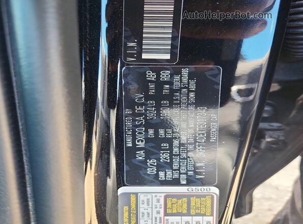 3KPFT4DEXTE317343 2026 KIA K4 Black Вид підкапотного простору