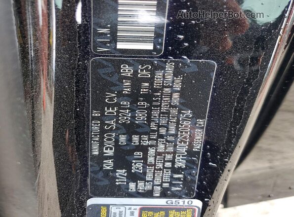 3KPFU4DE2SE056754 2025 KIA K4 Black Widok komory silnika