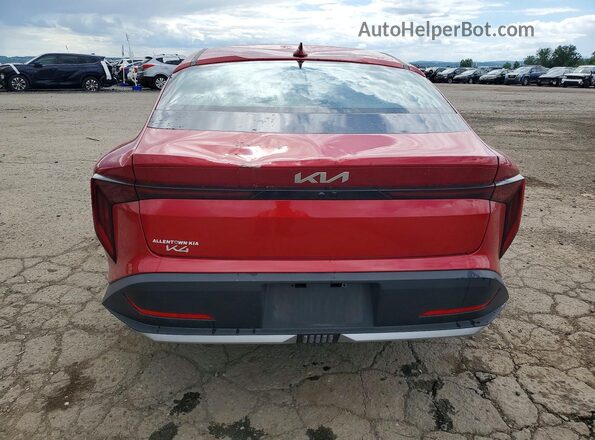 3KPFU4DE8SE196582 2025 KIA K4 Red Rear view