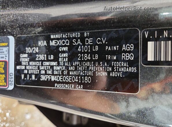 3KPFW4DE0SE041180 2025 KIA K4 Серебряный Вид подкапотного пространства