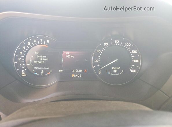 3LN6L2G90GR612416 2016 LINCOLN MKZ White Widok zestawu wskaźników