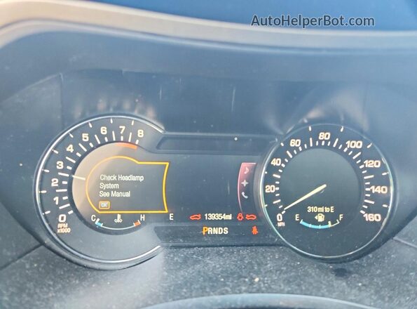 3LN6L2G92GR601336 2016 LINCOLN MKZ Silver Вид щитка приладів