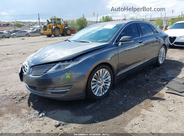 3LN6L2G93GR632675 2016 LINCOLN MKZ Gray Առջևի ձախ երեք քառորդ տեսարան