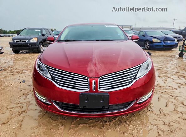 3LN6L2G96GR632704 2016 LINCOLN MKZ Red Widok z przodu