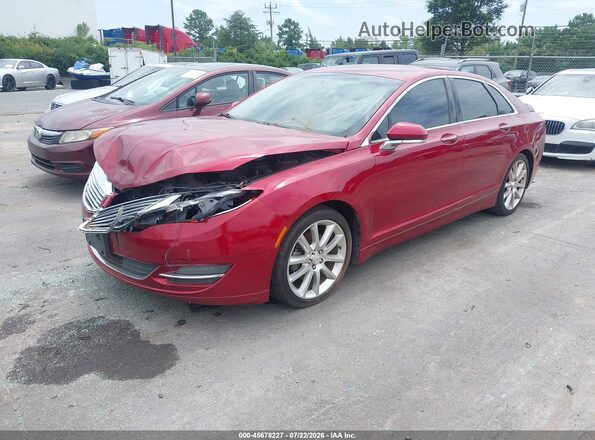 3LN6L2G97GR603390 2016 LINCOLN MKZ Maroon Առջևի ձախ երեք քառորդ տեսարան