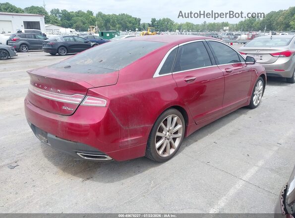 3LN6L2G97GR603390 2016 LINCOLN MKZ Maroon Հետևի աջ