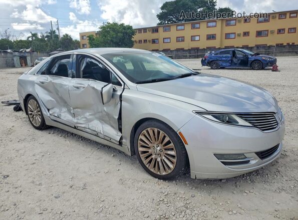 3LN6L2GK3GR608931 2016 LINCOLN MKZ Серебряный Передняя правая четверть