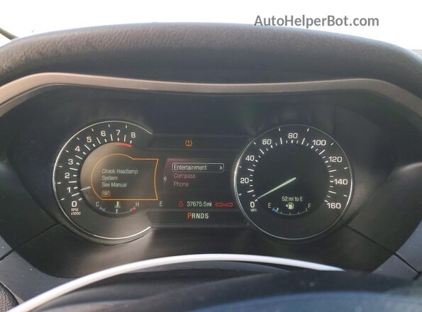 3LN6L2J97GR610414 2016 LINCOLN MKZ White Вид щитка приладів