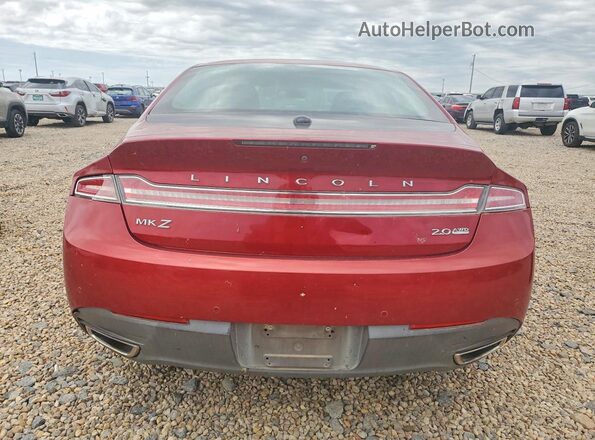 3LN6L2J98GR623687 2016 LINCOLN MKZ Red Rear view