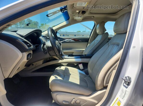 3LN6L2LU1GR627095 2016 LINCOLN MKZ Белый Вид салона спереди