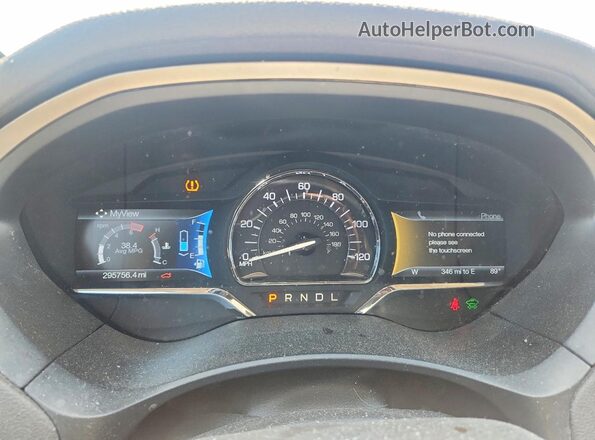 3LN6L2LU1GR627095 2016 LINCOLN MKZ Белый Вид щитка приборов