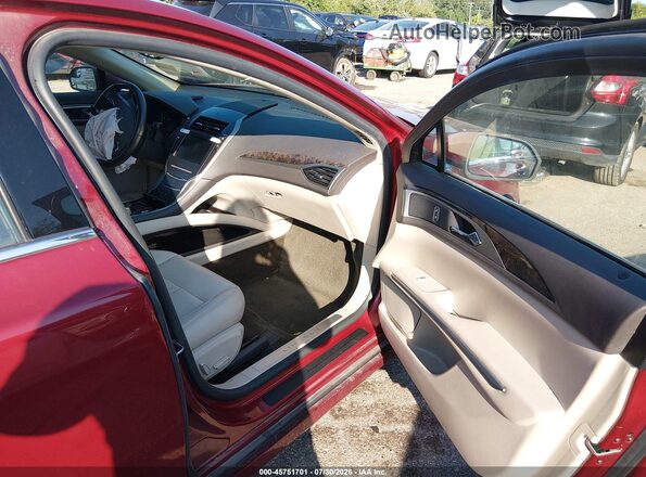 3LN6L2LU6GR628212 2016 LINCOLN MKZ HYBRID Red Vista interior delantera