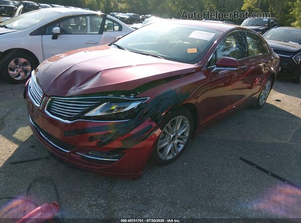 3LN6L2LU6GR628212 2016 LINCOLN MKZ HYBRID Red Vista tres cuartos delantera izquierda
