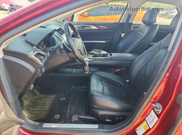 3LN6L2LU7GR631135 2016 LINCOLN MKZ Red Widok wnętrza z przodu