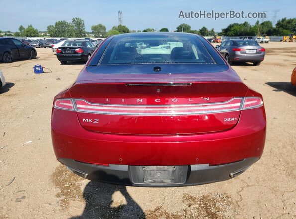3LN6L2LU7GR631135 2016 LINCOLN MKZ Red Widok z tyłu