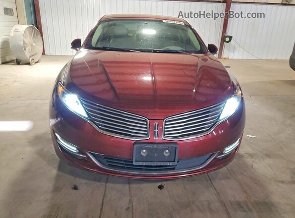 3LN6L2LU9GR601795 2016 LINCOLN MKZ Burgundy Widok z przodu