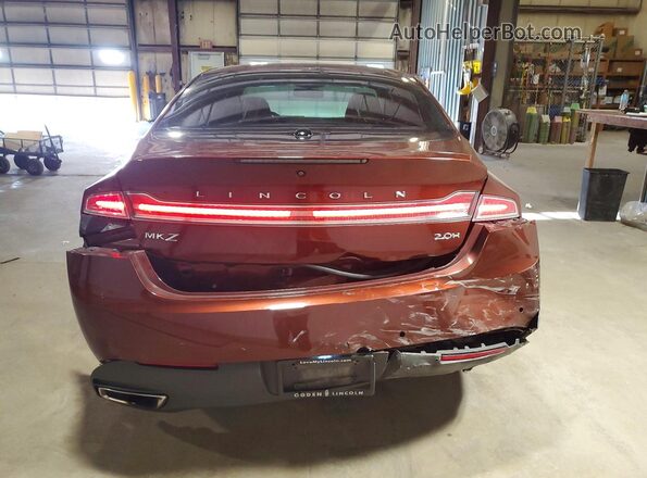 3LN6L2LU9GR601795 2016 LINCOLN MKZ Burgundy Widok z tyłu