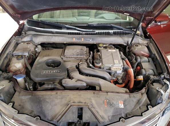 3LN6L2LU9GR601795 2016 LINCOLN MKZ Burgundy Widok wnętrza z tyłu