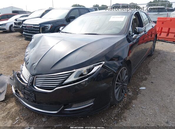 3LN6L2LUXGR624745 2016 LINCOLN MKZ HYBRID Black წინა მარცხენა ხედი სამი მეოთხედიდან