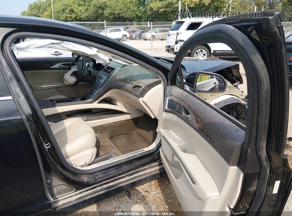 3LN6L2LUXGR624745 2016 LINCOLN MKZ HYBRID Black წინა სალონის ხედი