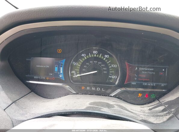 3LN6L2LUXGR624745 2016 LINCOLN MKZ HYBRID Black უკანა სავარძლების ხედი