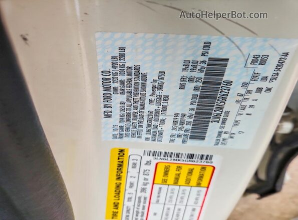 3LN6L2MK5GR623760 2016 LINCOLN MKZ White Вид підкапотного простору