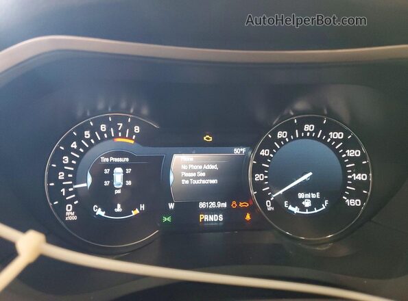 3LN6L5A94HR642269 2017 LINCOLN MKZ White Vista del cuadro de instrumentos