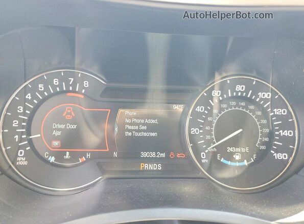 3LN6L5A99LR612936 2020 LINCOLN MKZ Black Вид щитка приладів