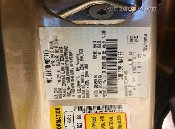 3LN6L5D96HR641183 2017 LINCOLN MKZ Gold Вид підкапотного простору