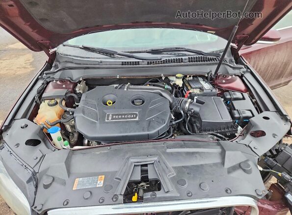 3LN6L5D99HR602247 2017 LINCOLN MKZ Burgundy უკანა სალონის ხედი