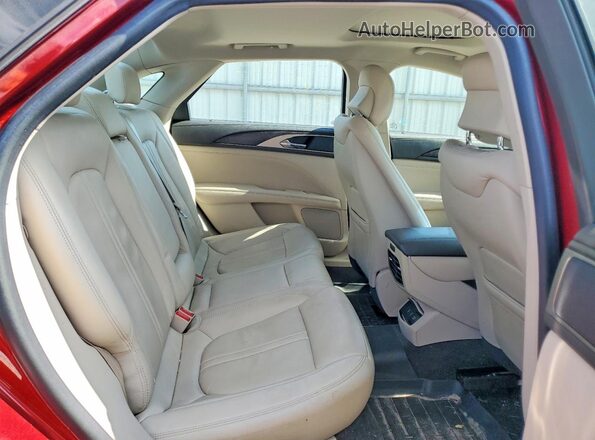 3LN6L5D99JR614503 2018 LINCOLN MKZ Red Rear seats view