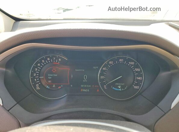 3LN6L5D99JR614503 2018 LINCOLN MKZ Red Instrument cluster view
