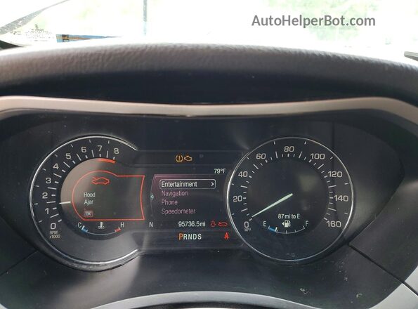3LN6L5E96HR624656 2017 LINCOLN MKZ Gray ხელსაწყოთა პანელის ხედი