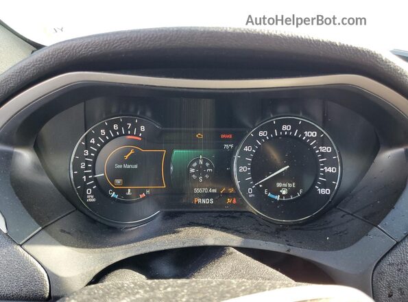 3LN6L5E96LR620633 2020 LINCOLN MKZ White Instrument cluster view