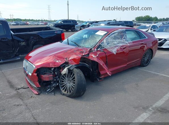 3LN6L5E97HR664650 2017 LINCOLN MKZ Burgundy Vista tres cuartos delantera izquierda