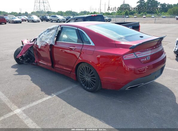 3LN6L5E97HR664650 2017 LINCOLN MKZ Burgundy Trasero izquierdo