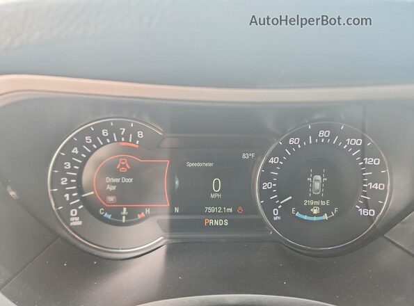 3LN6L5FC1KR610486 2019 LINCOLN MKZ Blue Widok zestawu wskaźników