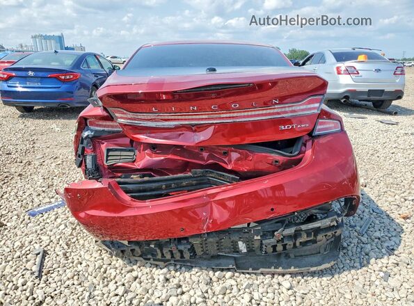 3LN6L5FC4HR664163 2017 LINCOLN MKZ Red Rear view