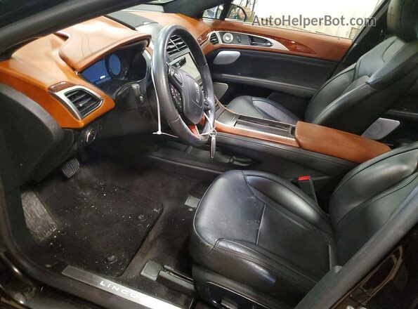 3LN6L5H92HR657214 2017 LINCOLN MKZ Black წინა სალონის ხედი